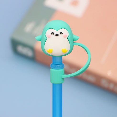 Cute Cartoon Silicone Straw Cap Dust PlugTumbler Straw Toppers for Tumblers, Dust-Proof Drinking Straw Caps for Reusable Straws Tips